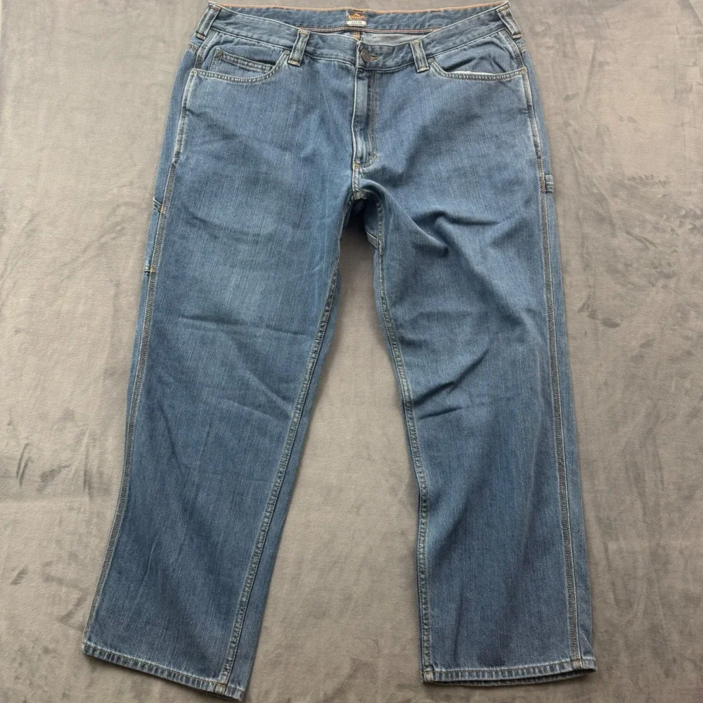 Ridgecut Toughwear Mens Carpenter Jeans Blue Denim Utility Work Pants 42x30